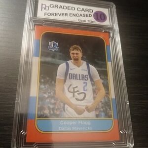 Cooper Flagg Dallas Mavericks Rookie Card - Orange & Blue